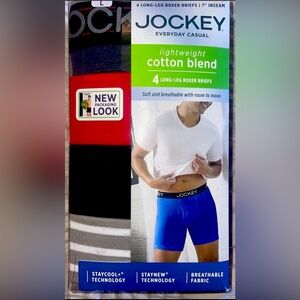 Jockey Everyday Casual Boxer Briefs - Black, Gray, Blue, Red Men’s sz L